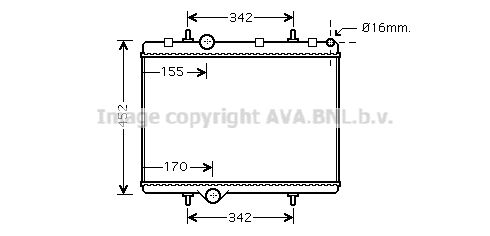 AVA QUALITY COOLING Радиатор, охлаждение двигателя PE2281